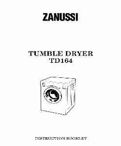 Zanussi Clothes Dryer TD164-page_pdf